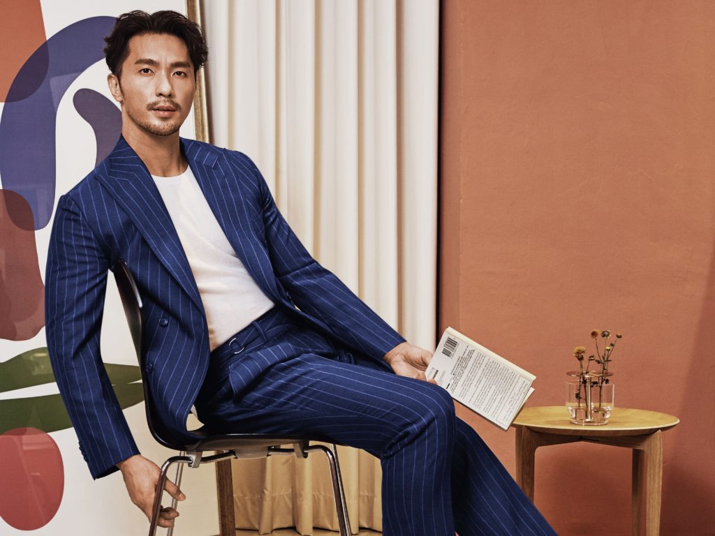 This pencil stripe suit is made with Kingsman OP 2187. | Officine Paladino