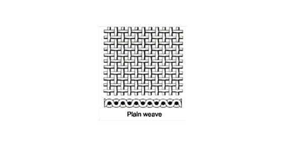 A plain weave pattern