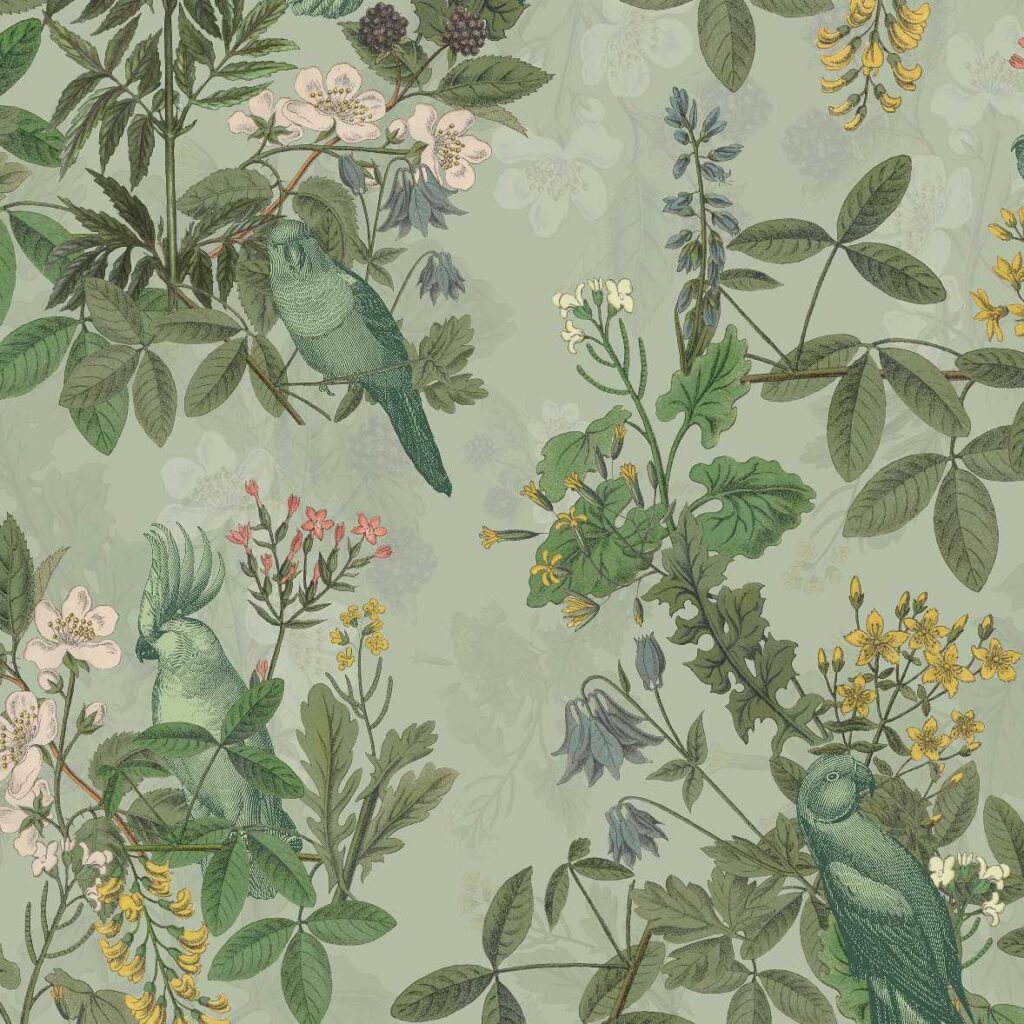 OP277 from the expanded Aura collection features a selection of illustrations and designs from Thai artist and interior designer Pomme Chan.