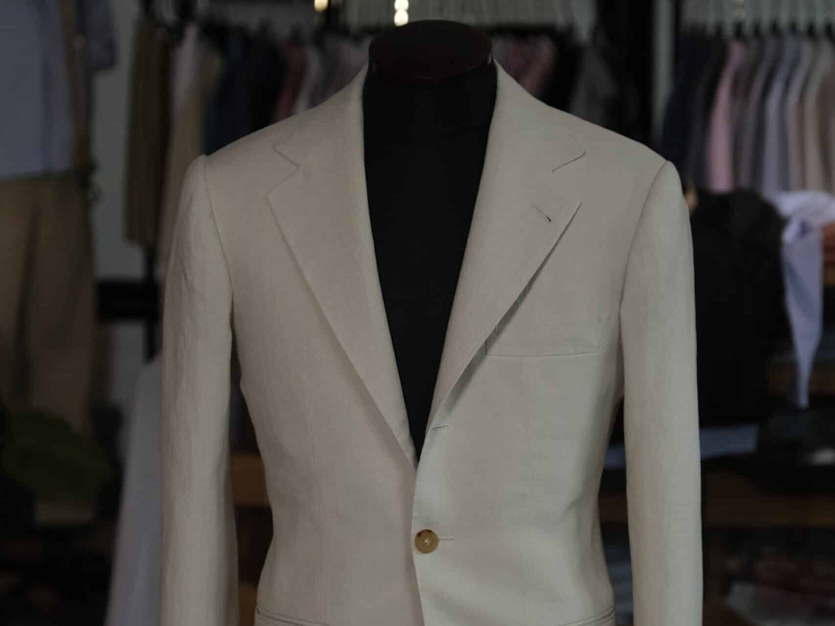 The softer shoulder, wider armholes, and looser fit of this Florentine style jacket in OP2612 Casse by The Primary Haus has become a firm direction.