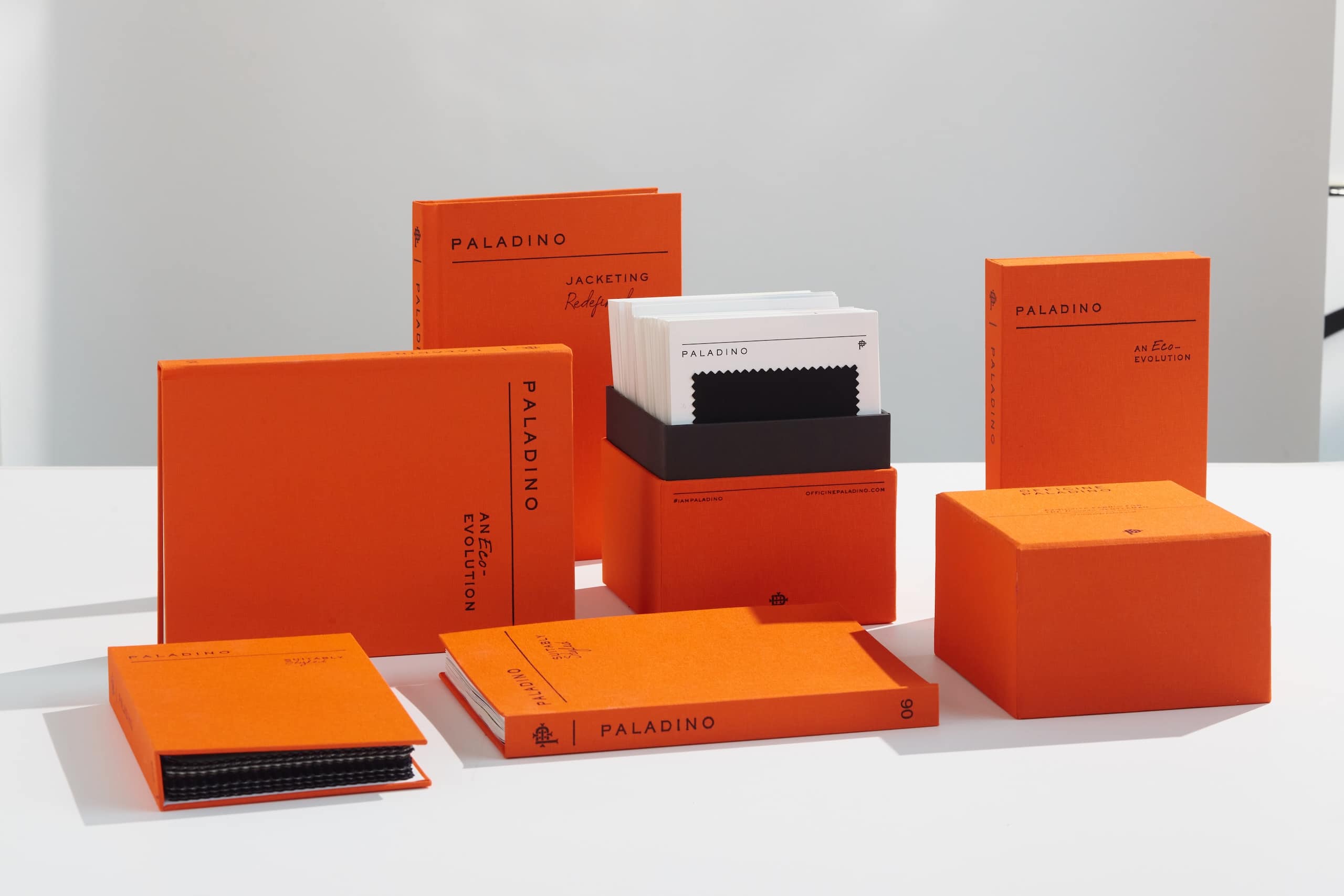 A selection of fabric lookbooks from Officine Paladino. 