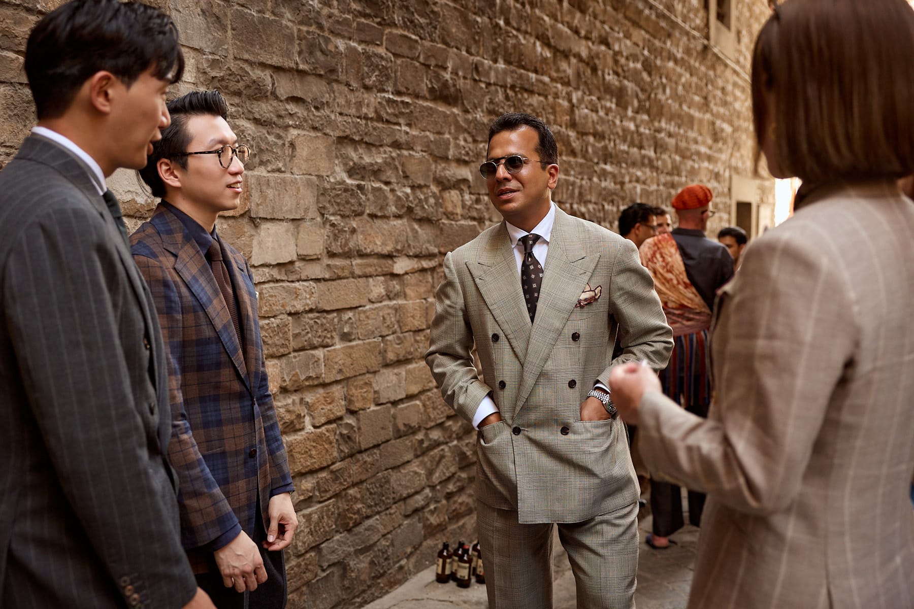 Vishal in a 6x1 DB suit, cut from OP2813 Moorland, mingling with guests during the launch of Fox Trots.