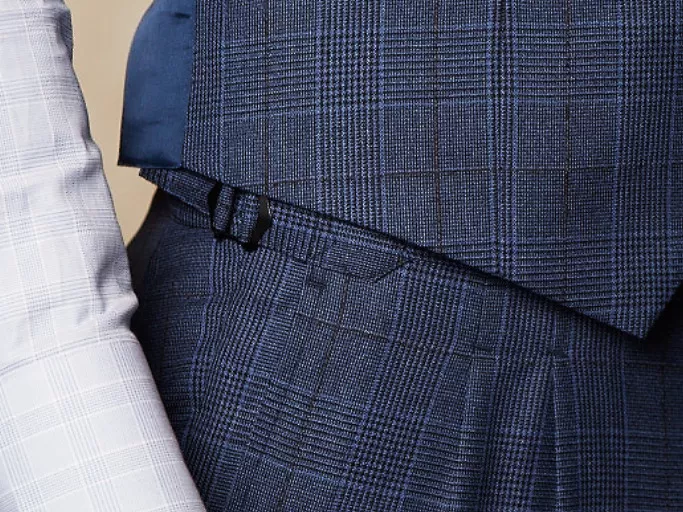 Gurkha-style pants close up