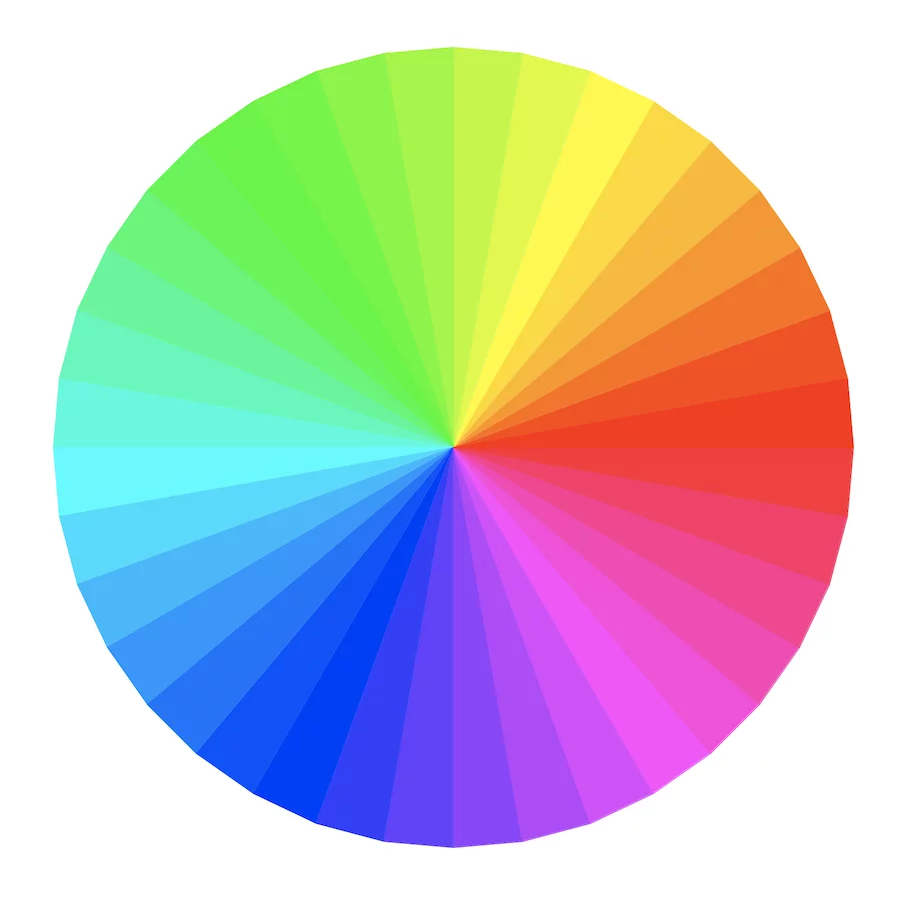 A colour wheel can help you identify the right options for your suit.