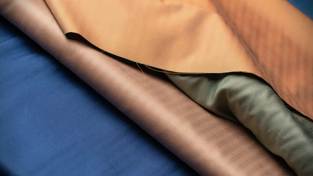 Our range of reversible, Solaro-inspired fabrics in 100 percent cotton include OP1969 Peridot, OP1968 Citrine, and OP1970 Topaz (from top).